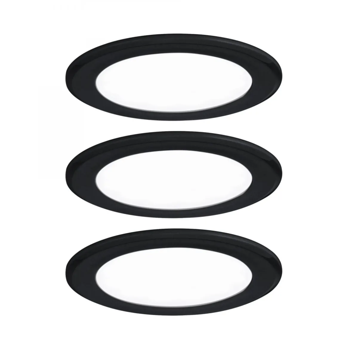 Paulmann 93122 LED Möbeleinbauleuchten 3er Set 4000K Schwarz