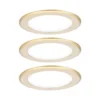 Paulmann 93124 LED Möbeleinbauleuchten 3er Set 4000K Gold matt
