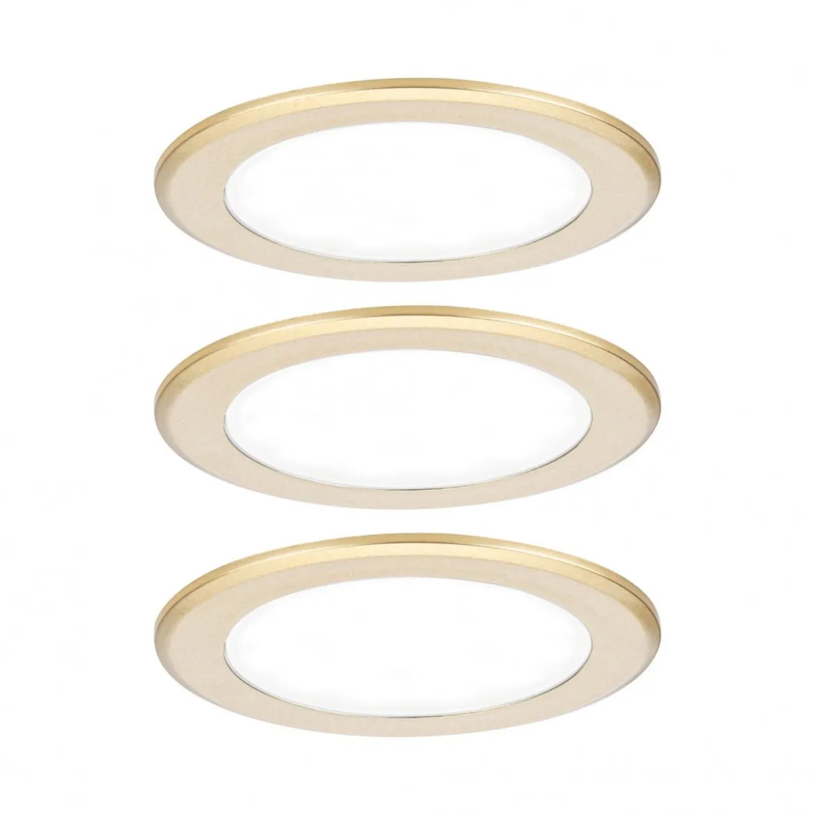 Paulmann 93124 LED Möbeleinbauleuchten 3er Set 4000K Gold matt