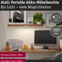 Paulmann 92268 LED Mobile Möbelaufbauleuchte Atali 4000K dimmbar Weiß