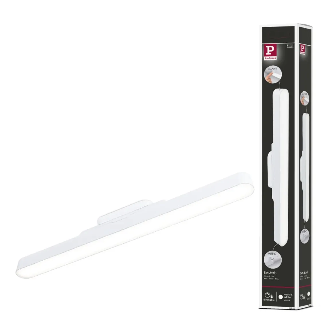 Paulmann 92268 LED Mobile Möbelaufbauleuchte Atali 4000K dimmbar Weiß