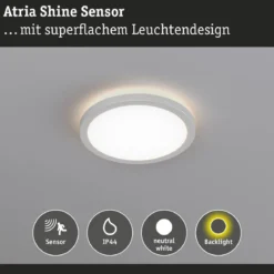 Paulmann 71184 LED Panel Atria Shine Backlight Bewegungsmelder 293mm 4000K IP44 Weiß