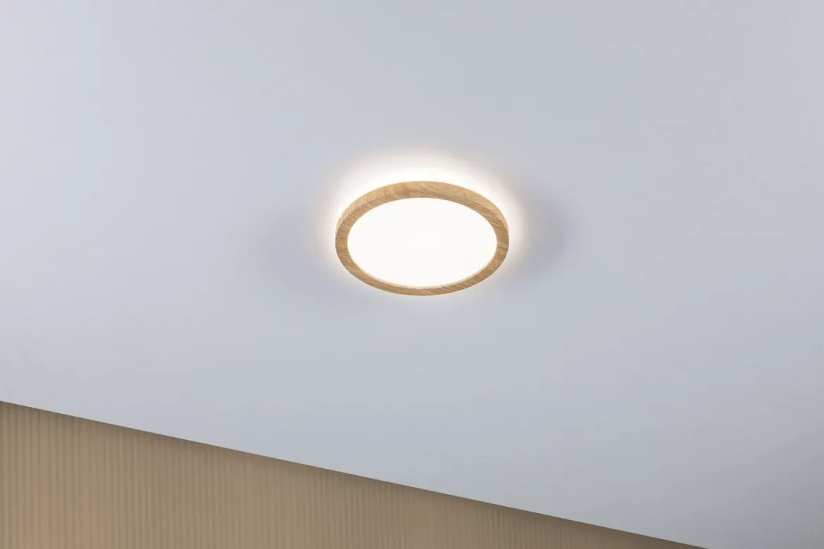 Paulmann 71032 LED Panel Atria Shine Backlight rund 4000K Holzoptik 190mm
