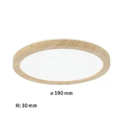 Paulmann 71032 LED Panel Atria Shine Backlight rund 4000K Holzoptik 190mm