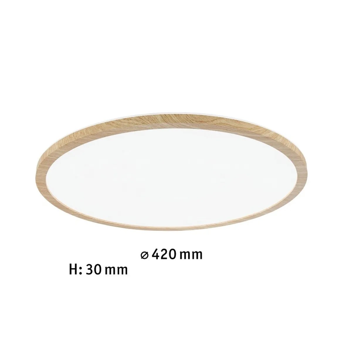 Paulmann 71034 LED Panel Atria Shine Backlight rund 4000K Holzoptik 420mm