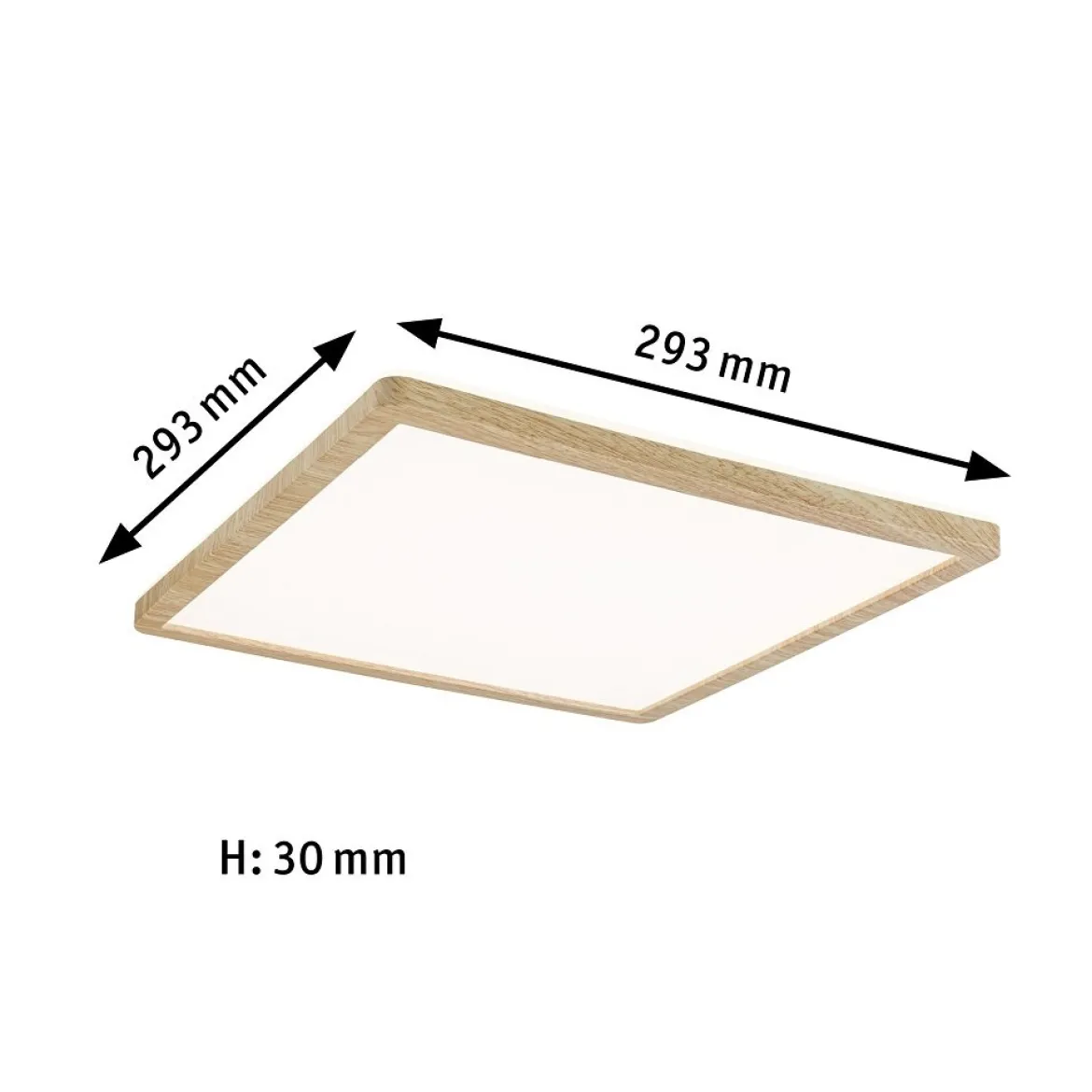 Paulmann 71030 LED Panel Atria Shine Backlight 293x293mm 3000K Holzoptik