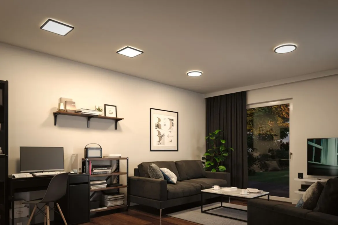 Paulmann 71014 LED Panel Atria Shine 190x190mm 4000K Schwarz