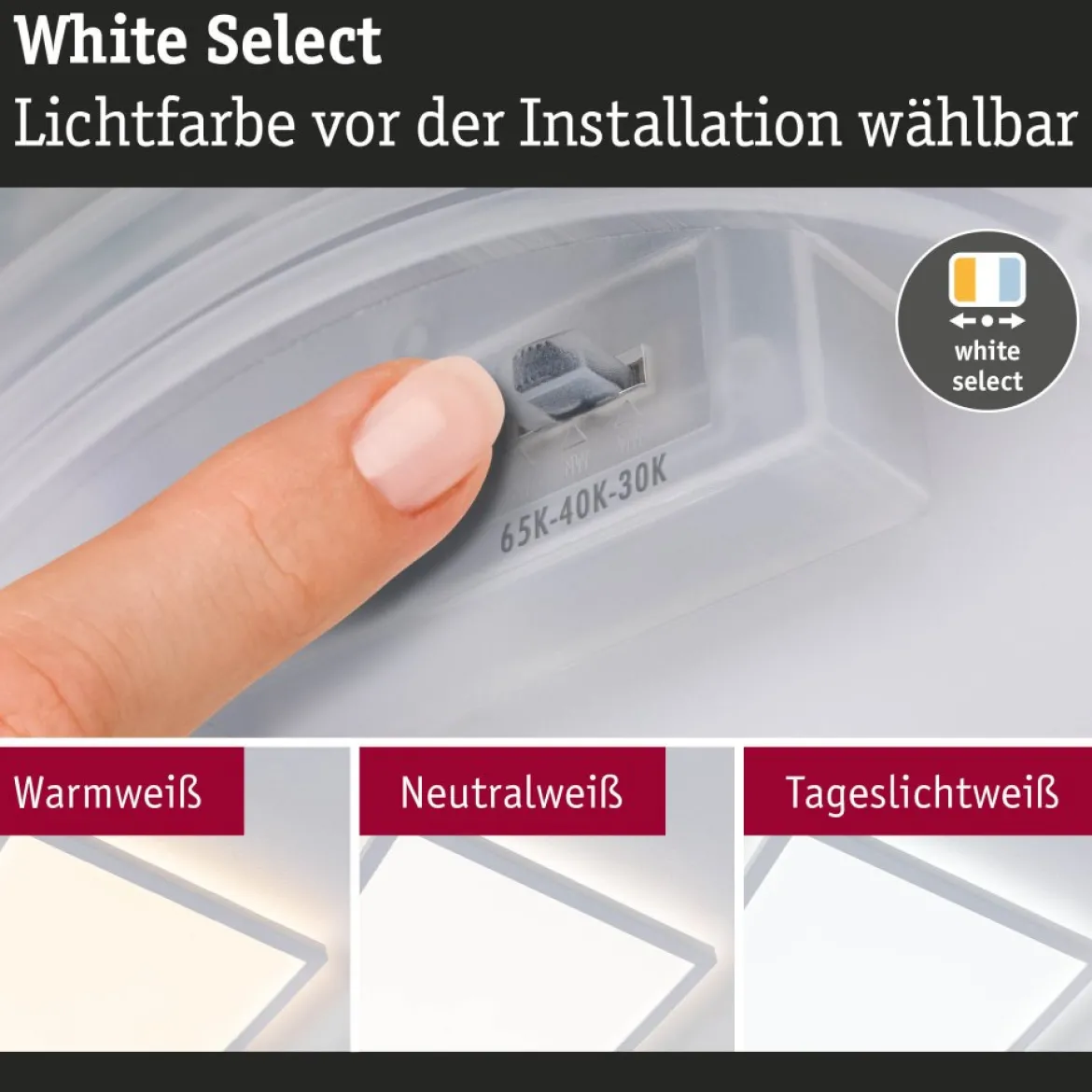 Paulmann 71310 LED Panel Atria Shine 560x200mm 3000-6500K Weiß IP44
