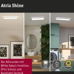 Paulmann 71312 LED Panel Atria Shine 560x200mm 3000-6500K Chrom IP44