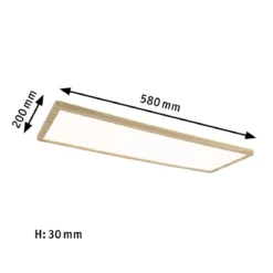 Paulmann 71311 LED Panel Atria Shine 560x200mm 3000-6500K Holzoptik IP44