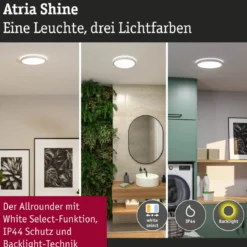 Paulmann 71275 LED Panel Atria Shine 298mm 3000-6500K Weiß IP44