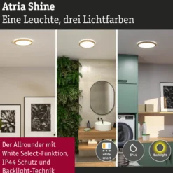 Paulmann 71277 LED Panel Atria Shine 298mm 3000-6500K Holzoptik IP44