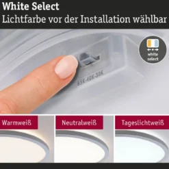 Paulmann 71269 LED Panel Atria Shine 190mm 3000-6500K Chrom matt IP44