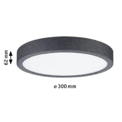Paulmann 71055 LED Panel Cosara rund 300mm Dunkelgrau 4000K IP44