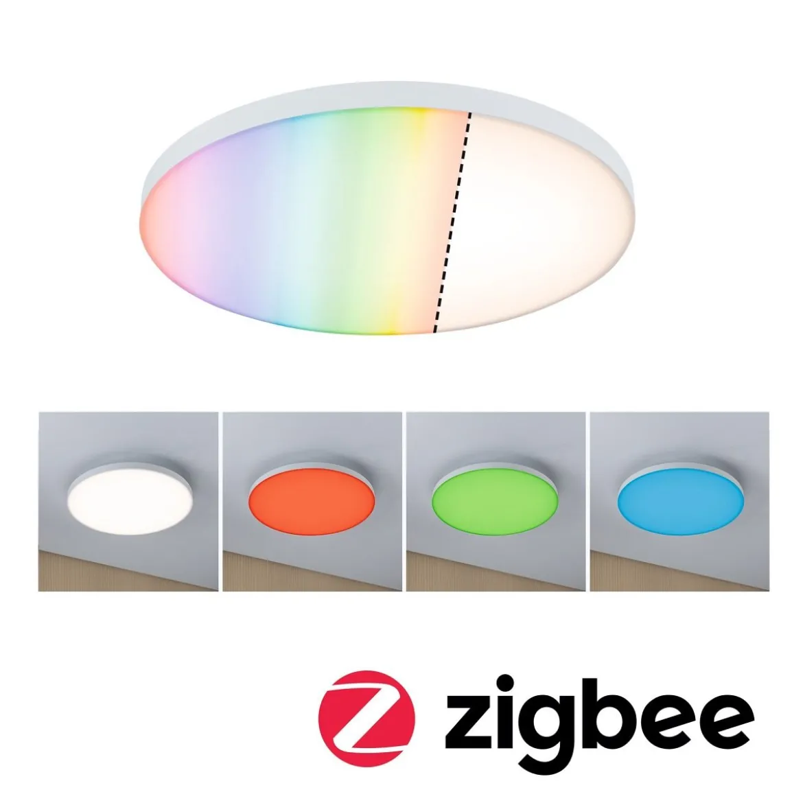 Paulmann 79897 LED Panel Smart Home Zigbee Velora rund 400mm RGBW 3000K