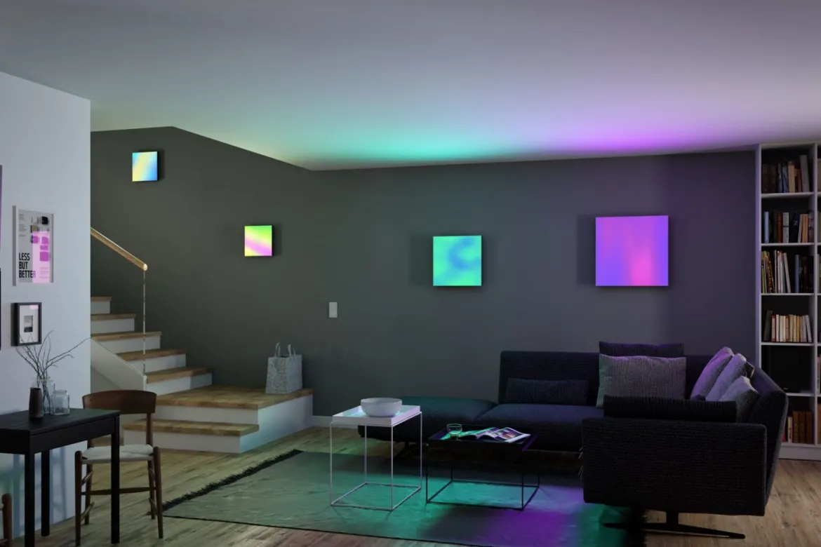 Paulmann 79904 LED Panel Velora Rainbow dynamicRGBW 295x295mm weiß