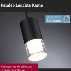 Paulmann 79997 LED Pendelleuchte Kame Schwarz 3-Step Dim IP44