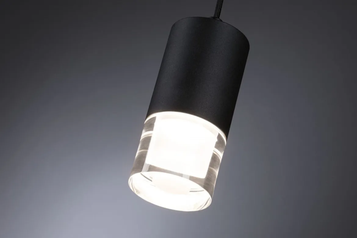 Paulmann 79997 LED Pendelleuchte Kame Schwarz 3-Step Dim IP44