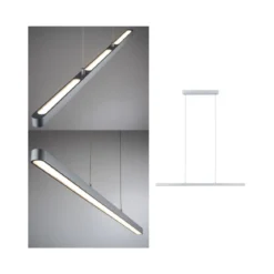 Paulmann 79900 LED Pendelleuchte Lento 2700K 42W Chrom matt dimmbar höhenverstellbar