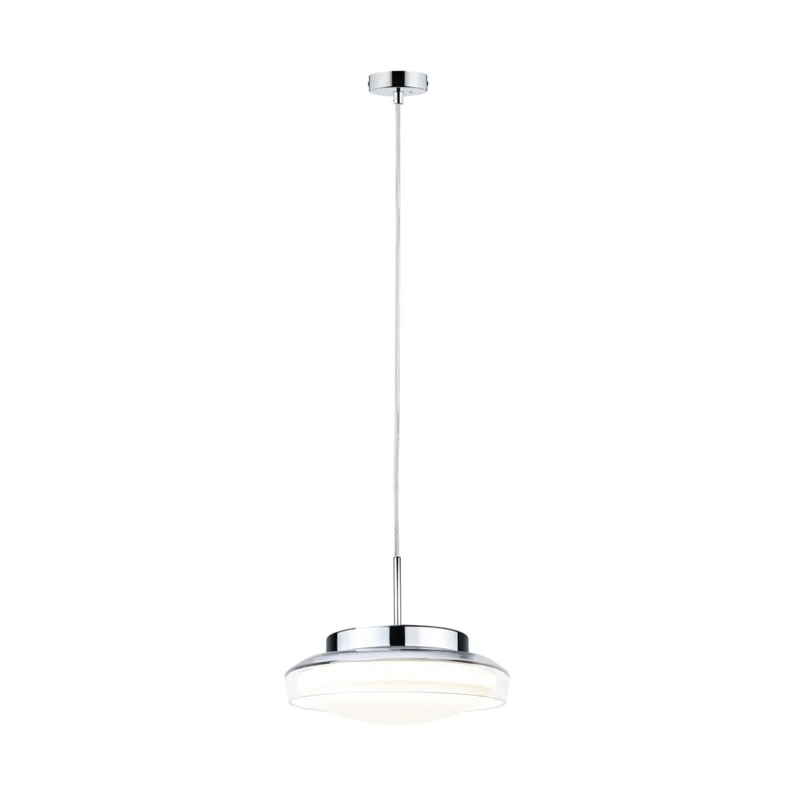 Paulmann 71080 LED Pendelleuchte Luena 25cm Glas Chrom 3000K IP44