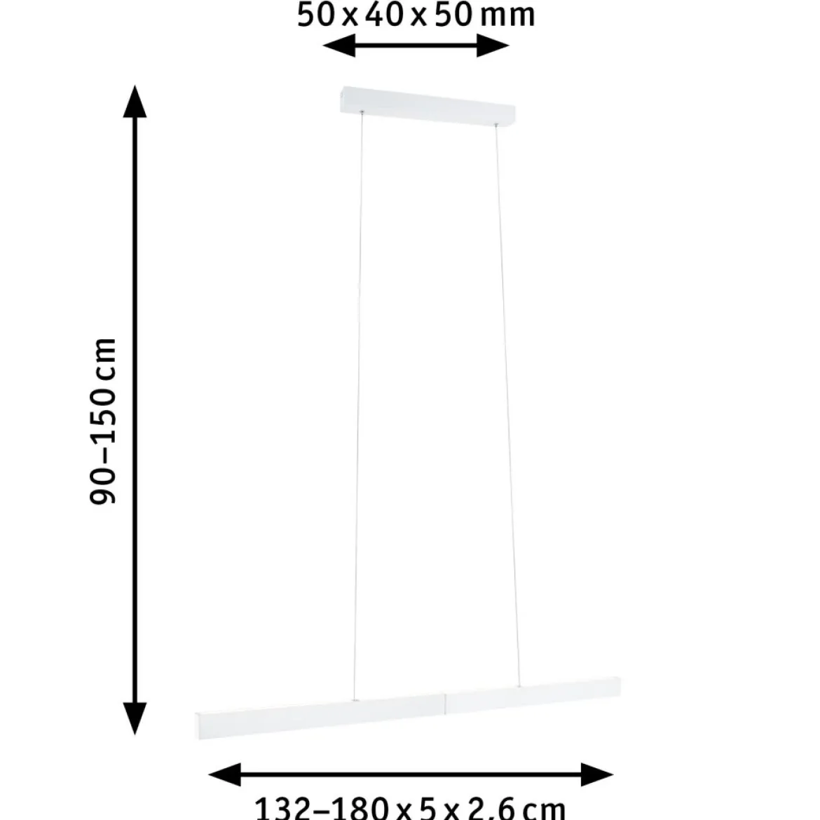 Paulmann 79889 LED Pendelleuchte SmartHome Zigbee Aptare ausziehbar weiß