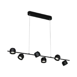 Paulmann 79784 LED Pendelleuchte Smart Home Zigbee Puric Pane 6-flammig schwarz