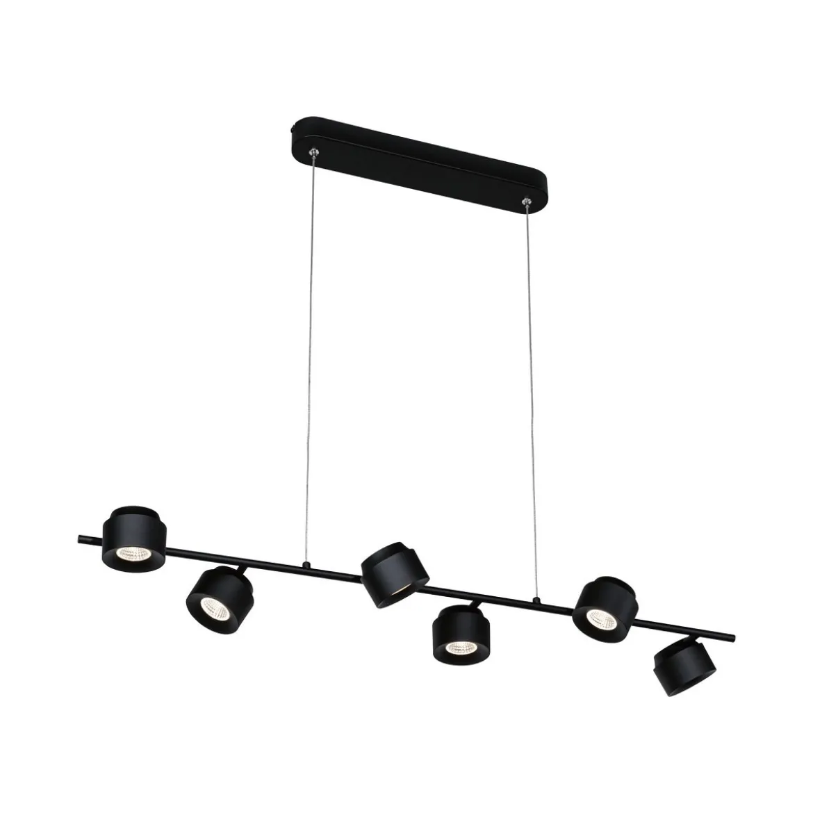 Paulmann 79784 LED Pendelleuchte Smart Home Zigbee Puric Pane 6-flammig schwarz