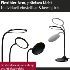 Paulmann 78017 LED Schreibtischleuchte Mejan Schwarz 4000K dimmbar