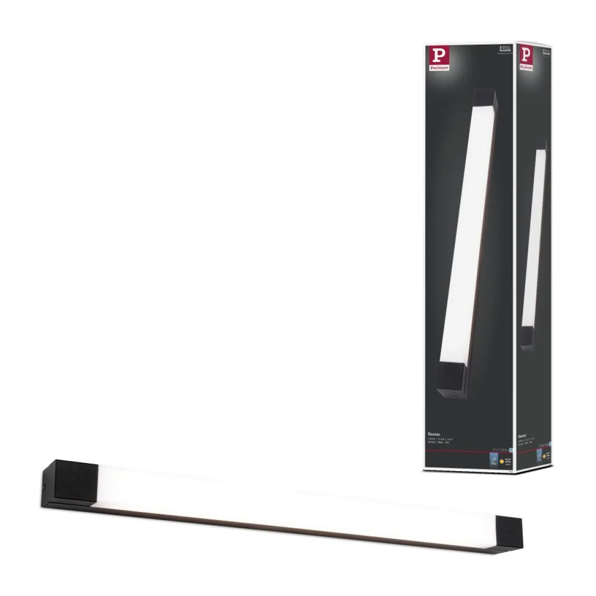 Paulmann 71215 LED Spiegelleuchte Quasar 70cm 3000K Schwarz IP44