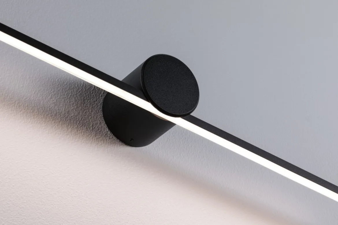 Paulmann 75411 LED Spiegelleuchte Sava 60cm 3000K Schwarz IP44