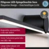 Paulmann 75410 LED Spiegelleuchte Sava 30cm 3000K Schwarz IP44