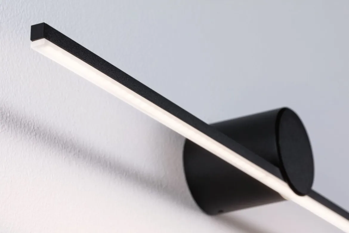 Paulmann 75410 LED Spiegelleuchte Sava 30cm 3000K Schwarz IP44