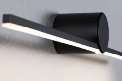 Paulmann 75410 LED Spiegelleuchte Sava 30cm 3000K Schwarz IP44
