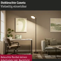 Paulmann 78019 LED Stehleuchte Caneta Schwarz Tunable White dimmbar