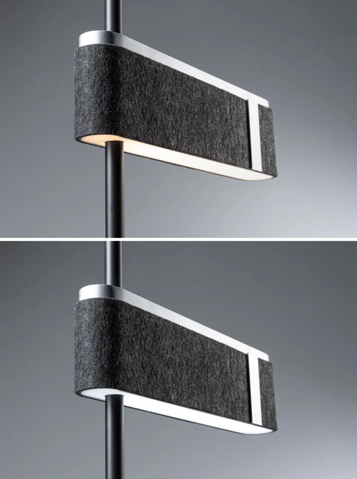 Paulmann 79988 LED Stehleuchte Jagun 3-Step-Dim 2700K 1250lm Filz anthrazit