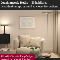 Paulmann 94925 LED Tischleuchte Melira 2700K Schwarz Gold dimmbar