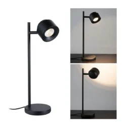 Paulmann 79777 LED Tischleuchte Puric Pane 40cm 2700K Schwarz dimmbar