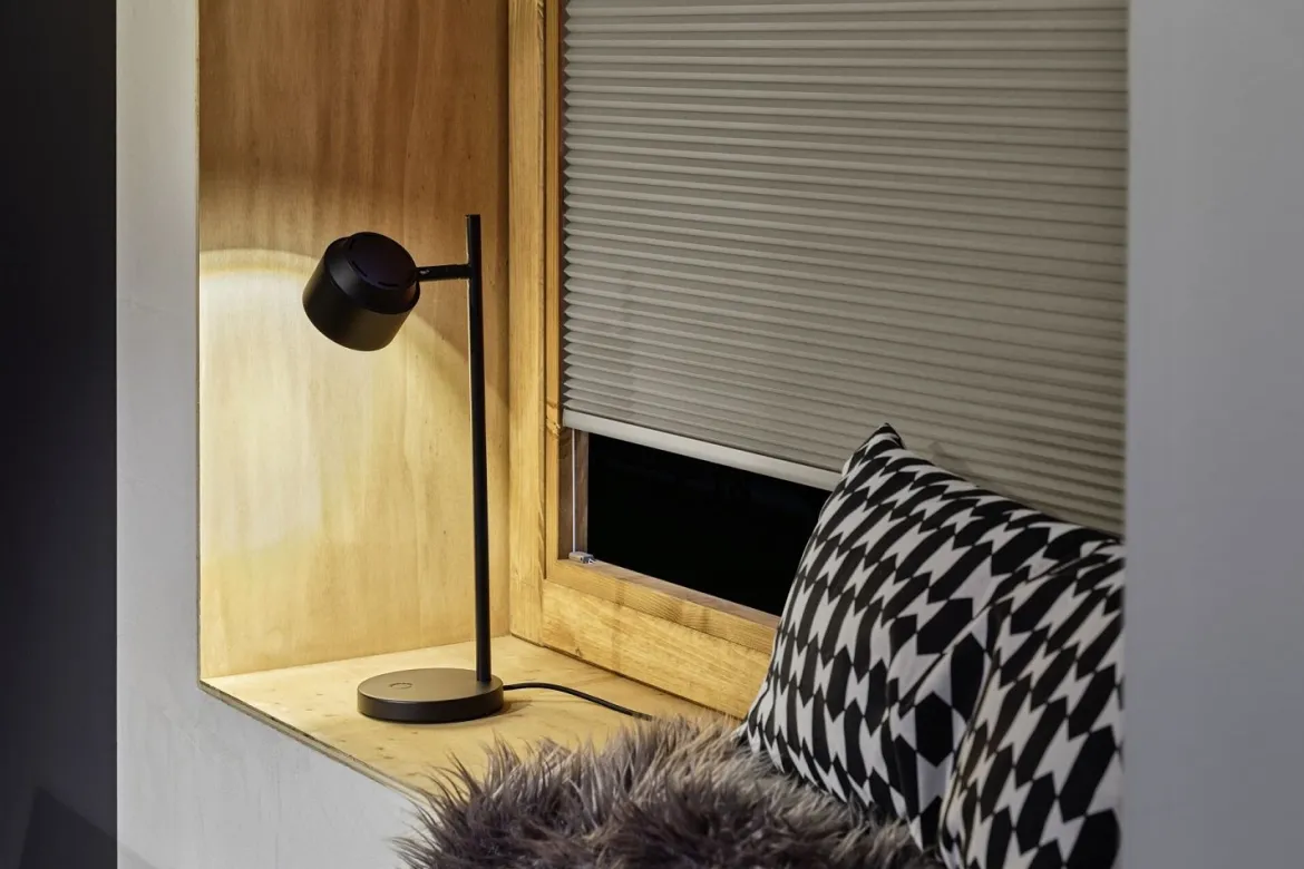 Paulmann 79777 LED Tischleuchte Puric Pane 40cm 2700K Schwarz dimmbar