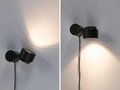 Paulmann 79776 LED Tischleuchte Puric Pane 2700K Schwarz dimmbar
