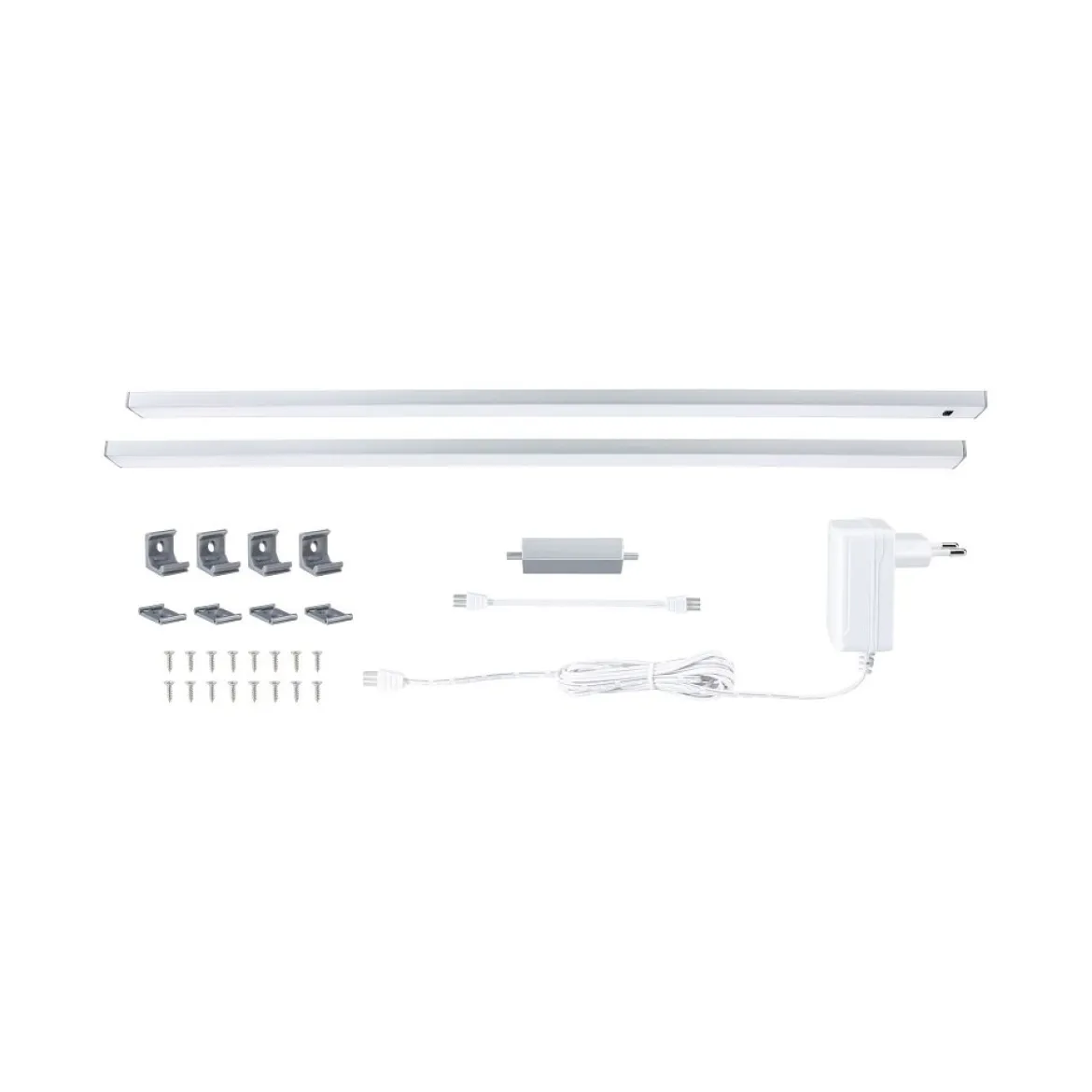 Paulmann 98616 LED Unterschrankleuchte Inline Starterset 2er-Set 55cm 3000K dimmbar chrom