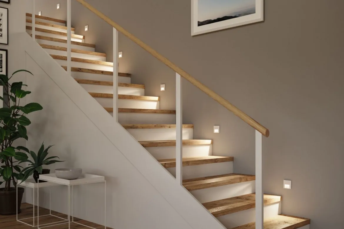 Paulmann 79999 LED Wandeinbauleuchte Tsaro eckig 80x36mm 2700K Weiß