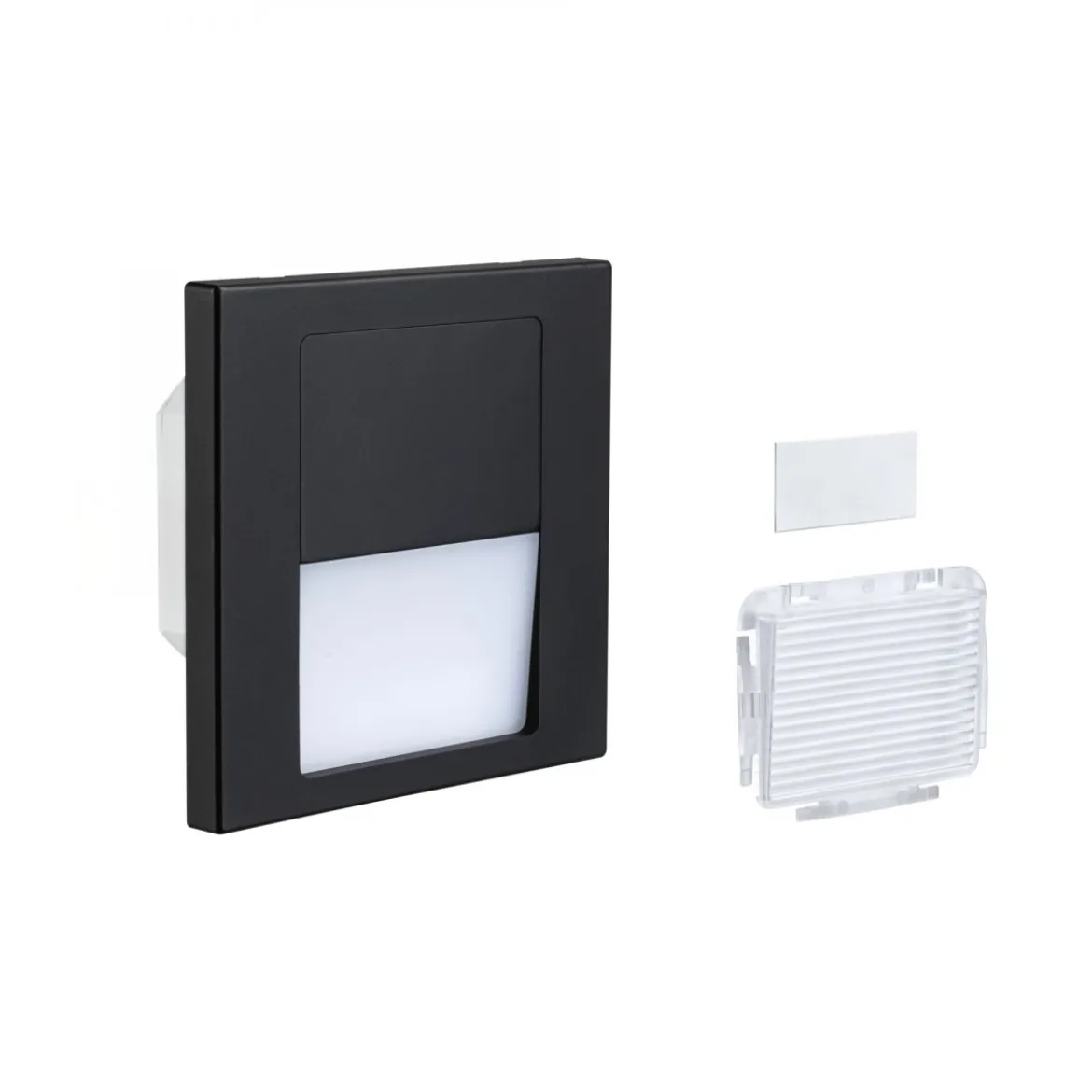 Paulmann 80001 LED Wandeinbauleuchte Tsaro eckig 80x36mm 2700K Schwarz