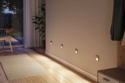 Paulmann 80003 LED Wandeinbauleuchte Tsaro eckig 80x36mm 2700K Chrom matt Sensor