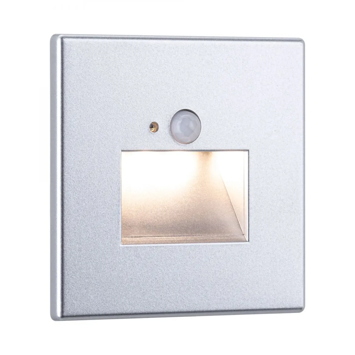 Paulmann 93134 LED Wandeinbauleuchte Edge Quadro Bewegungsmelder 80x42mm 2700K Chrom matt