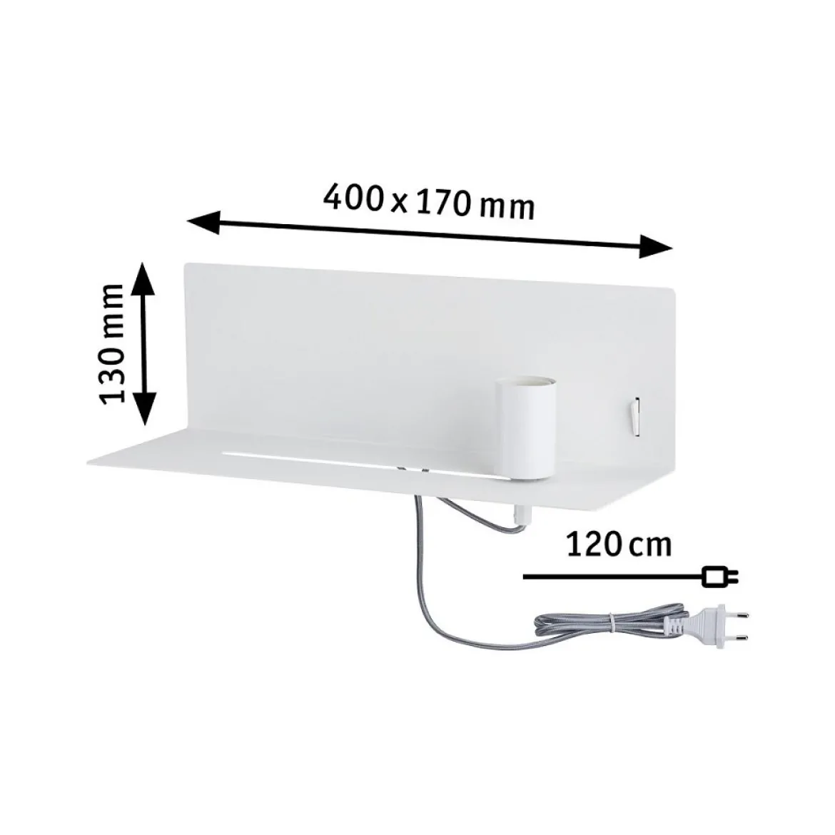 Paulmann 96774 LED Wandleuchte Devara USB C E27 Weiß matt