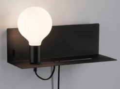 Paulmann 96775 LED Wandleuchte Devara USB C E27 Schwarz matt
