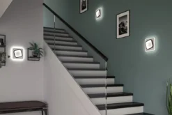 Paulmann 71164 LED Wandleuchte 2Form 24x24cm Weiß Schwarz 4000K