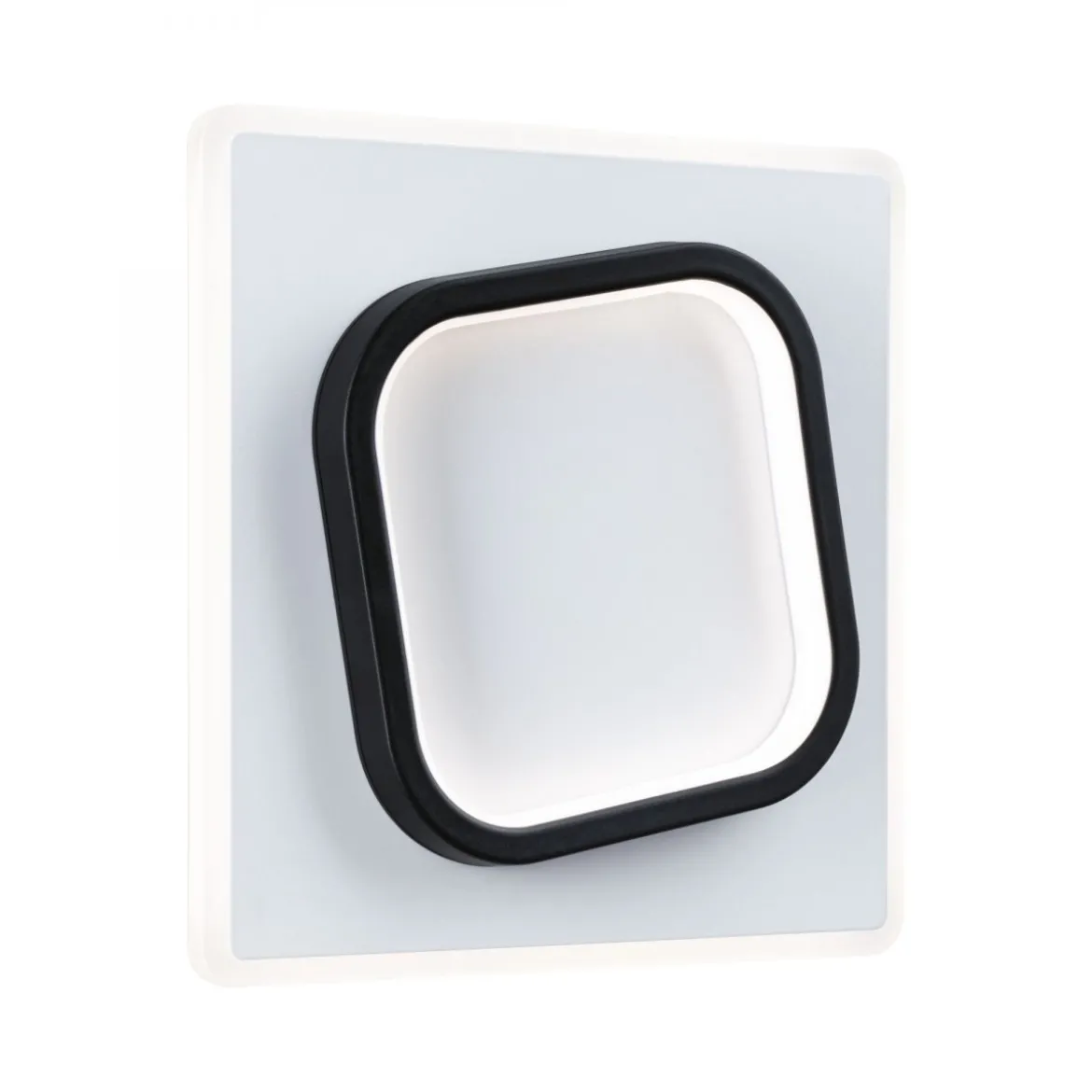 Paulmann 71164 LED Wandleuchte 2Form 24x24cm Weiß Schwarz 4000K