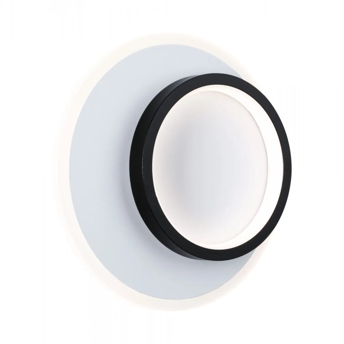 Paulmann 71165 LED Wandleuchte 2Form rund 24cm Weiß Schwarz 4000K