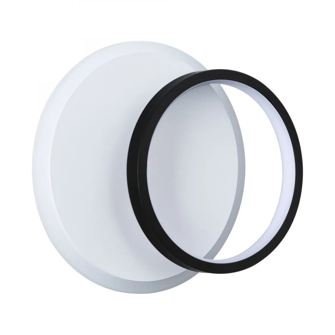 Paulmann 71166 LED Wandleuchte 2Form rund Weiß Schwarz 4000K 860lm